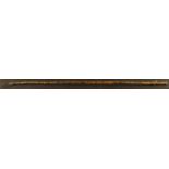 A 19th century brass mounted bamboo library book grab, 158cm long