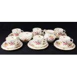 A Royal Crown Derby Posies pattern tea service, for six, printed marks