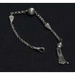 A Victorian silver Albertina, with tassel 23.5cm