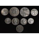 Coins, GB, William IV, AR, 1837, Maundy 2d & 1d, EF, (2); Victoria, AR, 1847, Maundy 4d, 2d & 1d,