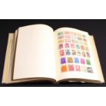 Stamps - bulging Merton stamp album, with worldwide collection