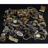 Costume Jewellery - including brooches, necklaces, earrings, etc