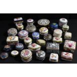 A collection thirty trinket and pill boxes