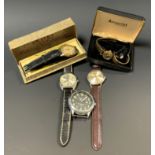 Watches - a Tissot Automatic Seastar wristwatch; others Rotary, Smiths, etc, part boxed