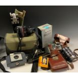 Cameras - a vintage Braun Paxette 35mm camera; others Kodak 620 Jnr, Brownie 127; Nikon Coolpix