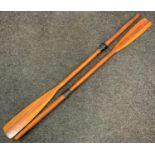 Pair of vintage wooden rowing oars