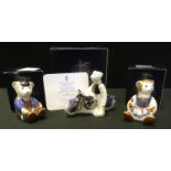 A Royal Crown Derby paperweight Biker Bear, limited edition, 233/500, certificate, no stopper;