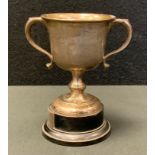 A silver two handled trophy cup, 4.2oz