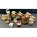 Art Pottery - T R McGuinness and others jugs, kettle, preserve pots and covers; various