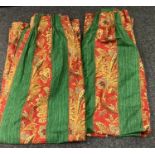 Pair of Osbourne and Little curtains, MCMXCVII, Punjab Hills 213cm drop x 102cm width