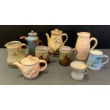 Art Pottery - T R McGuiness and others jugs and mugs