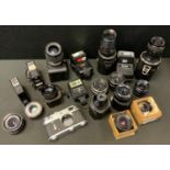 Camera Lens - Carl Zeiss Jena Prakticar 1.2.4 35mm MC lens; Carl Zeiss Jena DDR Flektogon 2.4/35mm