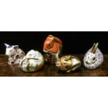 A Royal Crown Derby Paperweight, Red Squirrel, others; Rabbit; Country Mouse; Sleeping Dormouse