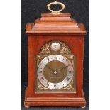 An Elliott walnut mantel clock, of George II design
