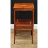 A 19th century satinwood crossbanded mahogany gentleman's washstand, 71cm high, 37cm square