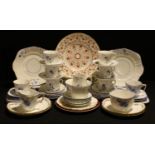 Ceramics - dinner and teaware including George Jones Crescent China; Victoria teaware; Royal Crown