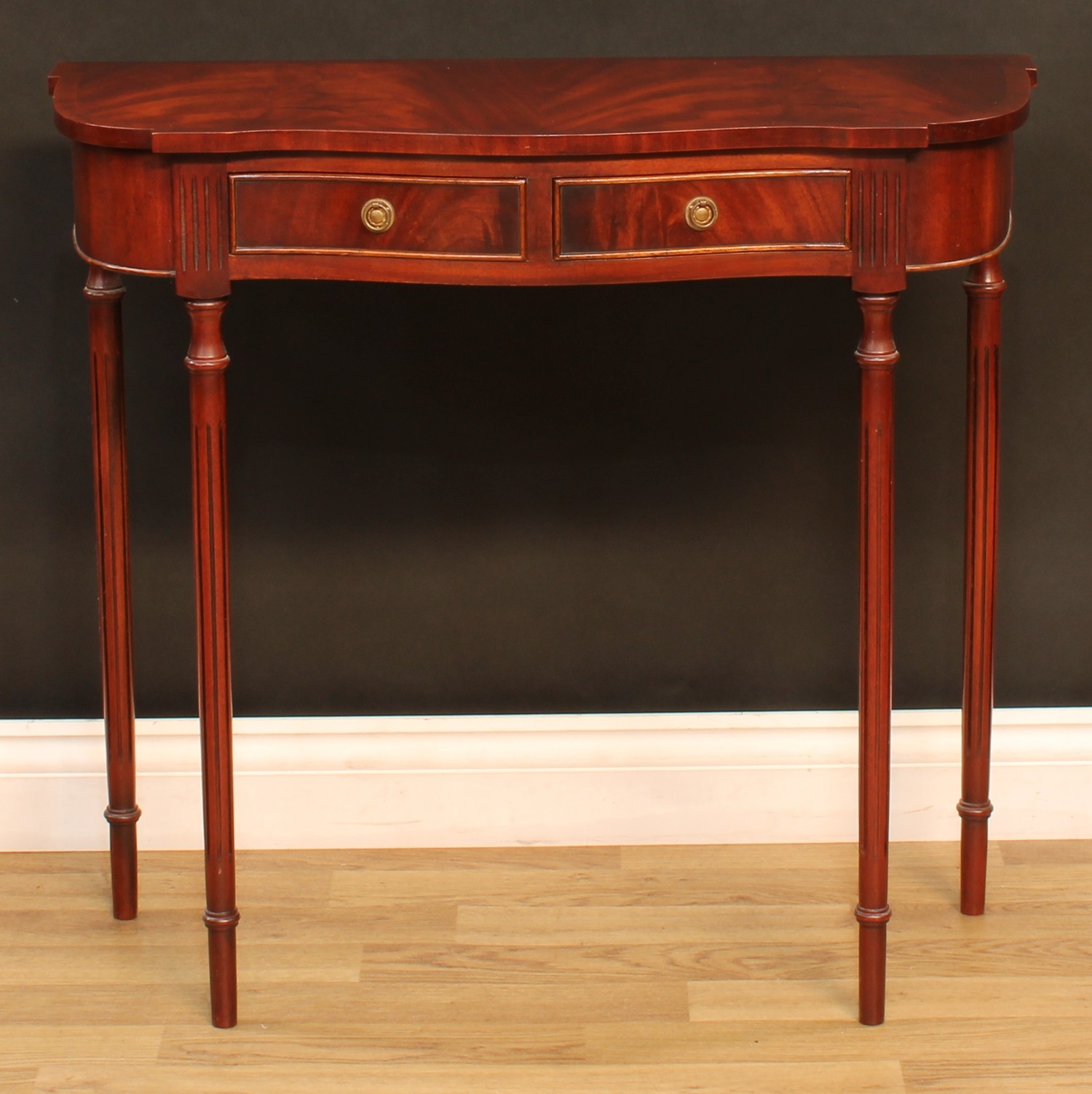 A Regency style dropleaf occasional table; a similar revolving bookcase; three-tier etagere; side - Image 4 of 9