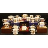 A Royal Crown Derby royal commemorative loving cup, Queen Elizabeth II Golden Jubilee 2002,