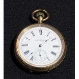 A Waltham gold plated pocket watch