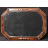 A Jacobean Revival oak wall mirror, c.1935, 61cm x 86cm