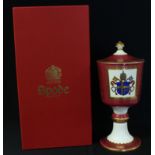 A Spode commemorative chalice and cover, Pope John Paul II British Visit 1982, limited edition,