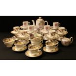 Ceramics - a Spode Dorothy Perkins pattern part coffee service including coffee pot, cups and