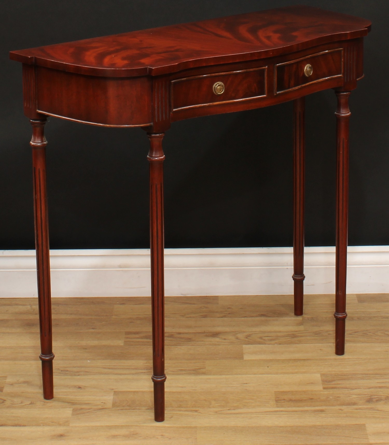 A Regency style dropleaf occasional table; a similar revolving bookcase; three-tier etagere; side - Image 5 of 9