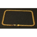 A 9ct gold curb link necklace, marked 375, 31.9g