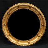 A Regency style bullseye mirror, 41.5cm diameter overall