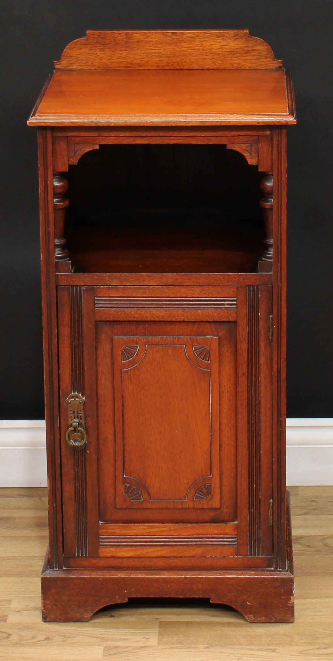 An Edwardian mahogany bedroom cupboard; others similar; a bow front chest of seven drawers, 109cm - Image 5 of 12