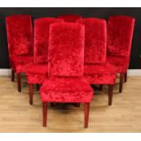 A set of six contemporary hotel or dining chairs, P.F. Collections Ltd, Long Eaton, Nottingham,