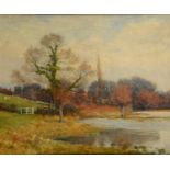 Victorian School The Quiet River indistinctly signed, dated 1896, watercolour, 36.5cm x 47cm