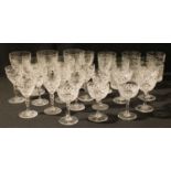 Glass - a collection of cut glass drinking glasses