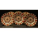 A set of six Royal Crown Derby Imari 1128 pattern dessert plates, 23cm diameter, printed marks,
