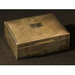 An Elizabeth II silver rectangular cigarette box, Birmingham 1969