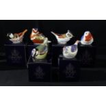 A Royal Crown Derby paperweight, Collector's Guild Crested Tit, gold stopper, boxed; others, Coal