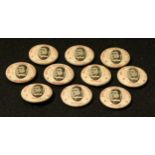 Ten British Sailors Society Appeal badges, with portrait of Matthew Flinders, (10)