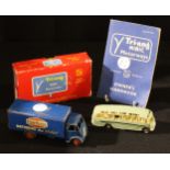 Dinky Supertoys Guy van 'Ever Ready', unboxed; Tri-ang Minic Motorways coach, unboxed; Tri-ang Minic