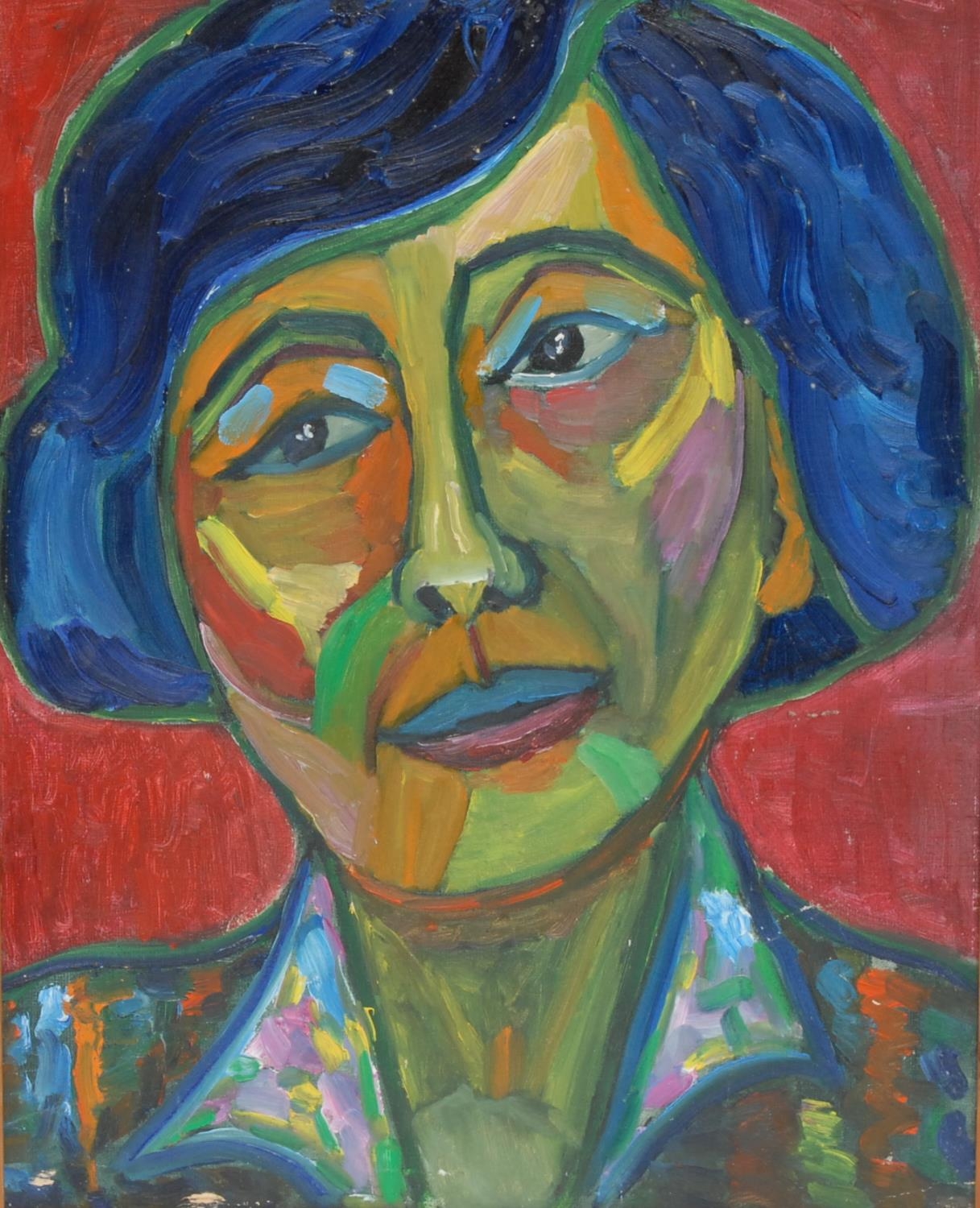 In the Abstract Manner Portrait of a Lady oil on board, 50cm x 40cm