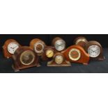 Horology - a collection of early 20th century mantel clocks, various makers and forms (9)