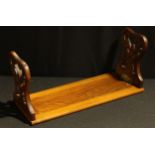 A Victorian walnut folding bookslide, c.1860