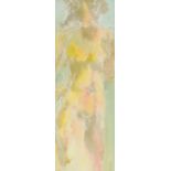 Angela Lyle (contemporary) Nude signed, watercolour, 43cm x 16cm
