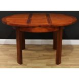 A Mark Webster Designs extending dining table, Kember range, 76cm high, 104.5cm diameter,