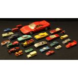 Toys - a Bburago 1/18 scale Ferrari GTO, unboxed; playworn unboxed diecast models including Corgi