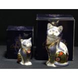 A Royal Crown Derby paperweight, Fireside Cat, a Peter Jones of Wakefield special commission, The