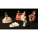 Royal Doulton HN2025 The Gossips; Royal Doulton HN1731 Day Dreams; Royal Doulton RdNo822821 Top o'