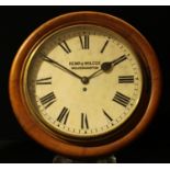 Police Station Wall Clock by by Kemp & Wilcox, Wolverhampton. Circular face with enamel dial with