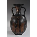 A Grand Tour type 'Attic' amphora vase, after the antique, painted in the manner of Greek