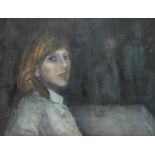 Margaret Keighley (20th century) Portrait and Shadows signed, oil on board, 54cm x 69cm