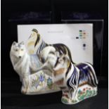 A Royal Crown Derby paperweight, Husky, limited edition pre-release, 58/750, signed in gold, gold